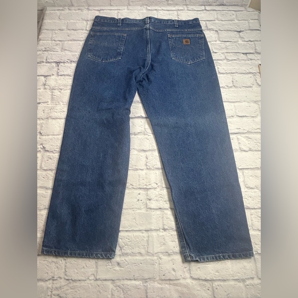 Carhartt Men's Relaxed Fit Blue Jeans. Size 42X30 - Picture 10 of 12